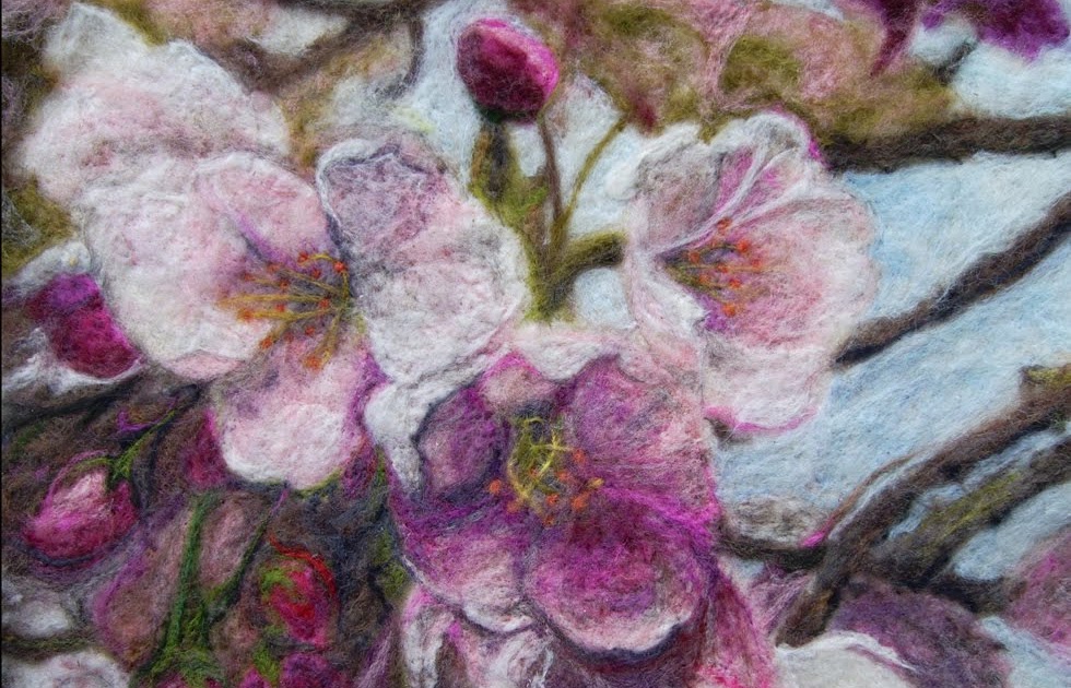 Flea Fair Needle Felted Cherry Blossoms