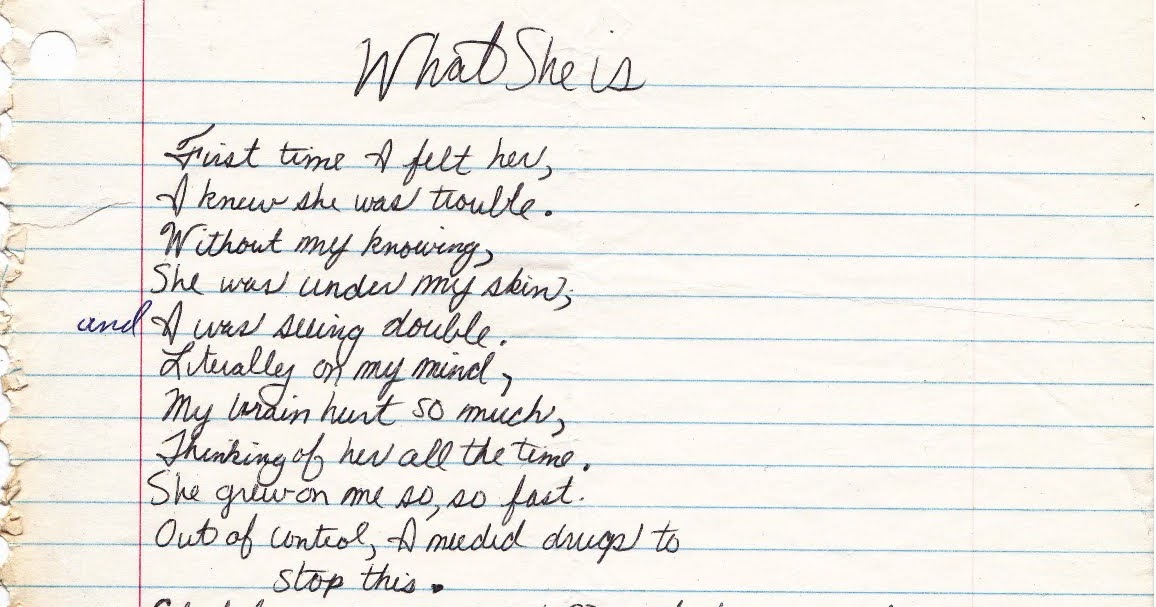 My Life Scanned What She Is (Original Draft of Poem, 1993)