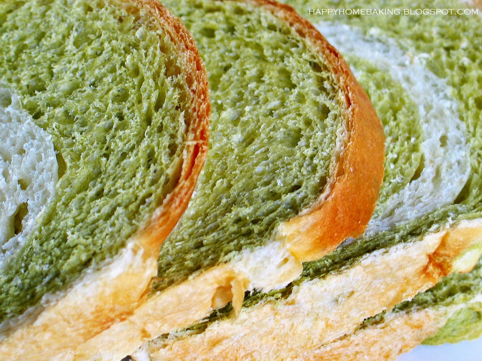 Happy Home Baking Matcha Swirl Bread