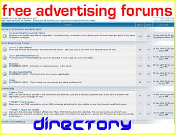 Directory of free advertising forums