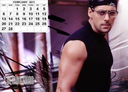 New Year Walpapers: Salman Khan New Year 2011 Calendar Wallpapers
