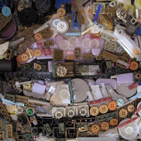 Amazing Portraits made from General Trash by Zac Freeman