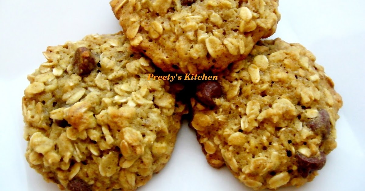 Preety's Kitchen Healthy Honey Oatmeal Cookies