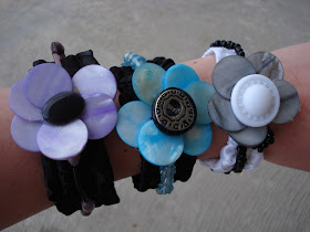 scrap ribbon bracelet with beaded flowers satin ribbon elastic waistband wire easy craft project