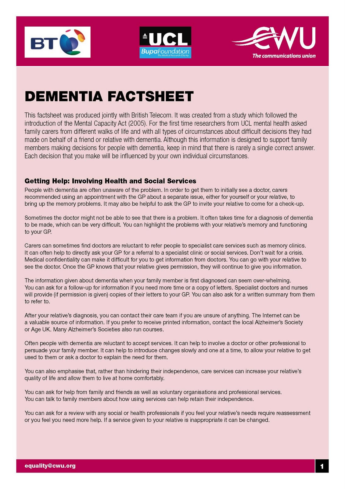 equality for all dementia fact sheet dementia fact sheet