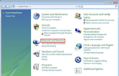 Vista Internet Options
