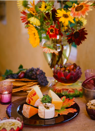 Food themed centerpieces seem to be an absolute must for Tuscan themed 