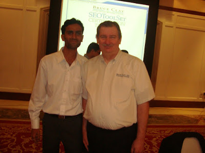 Afzal Khan with Bruce Clay at SEO Toolset Training, Gurgaon, India