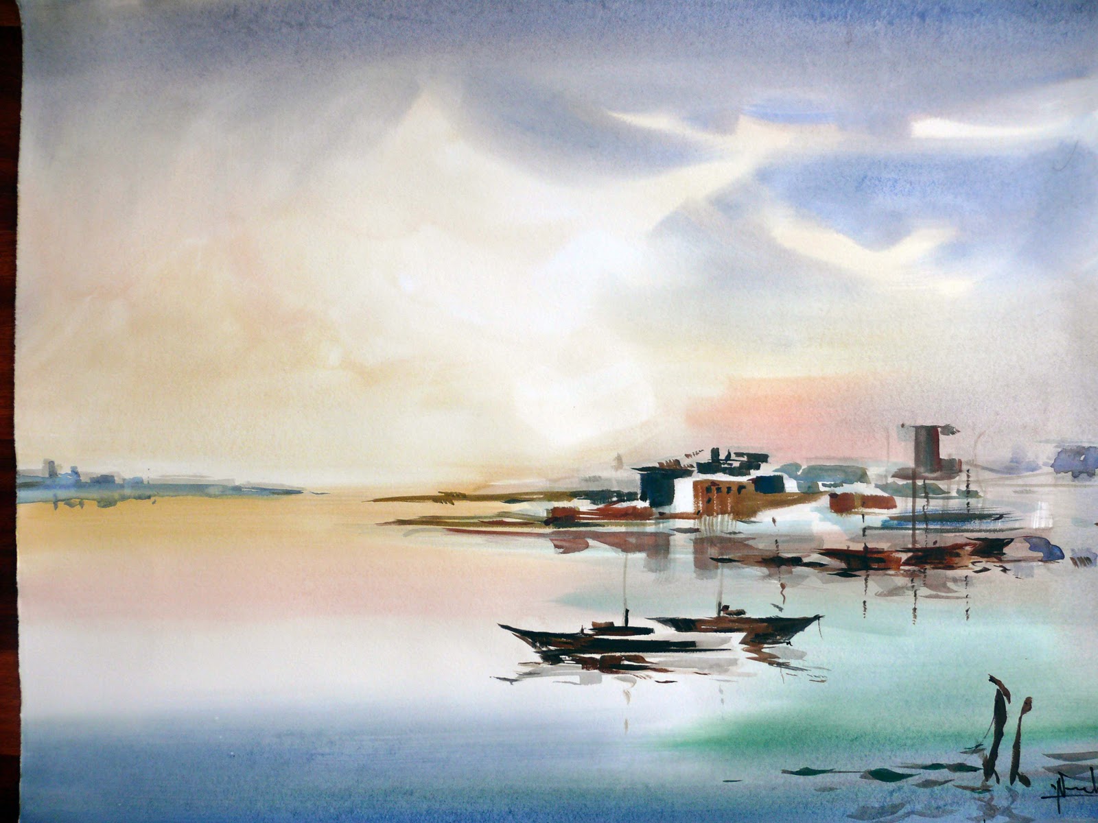 Javier Angel Varela.acuarelas marinas