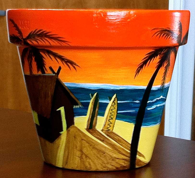 Scott's Pots and Unique Art Hand Painted Planters by Artist Scott LaVoie