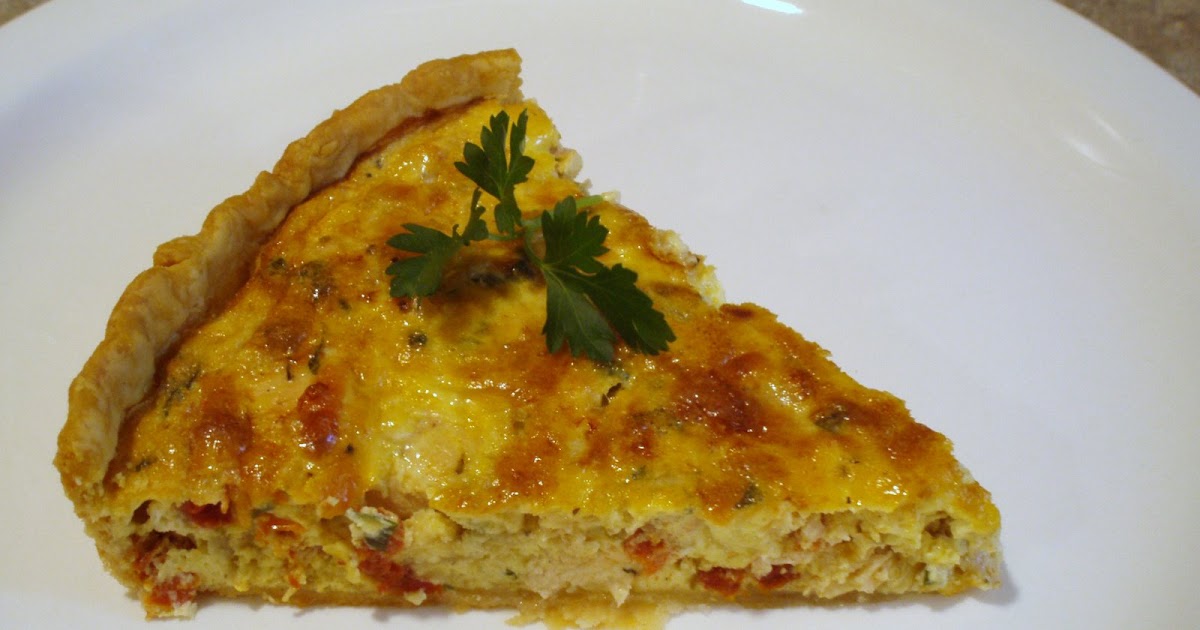 Gourmet Roasted Chicken and SunDried Tomato Quiche
