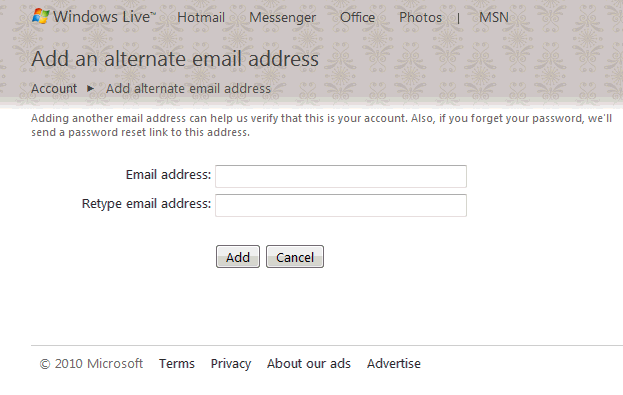Sing In Hotmail