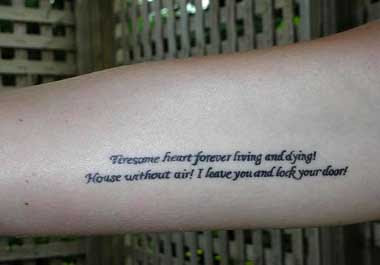 image of Poetry tattoo