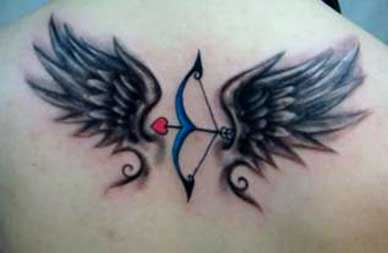 angel wing back tattoo images