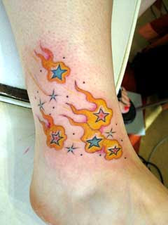 image of Shooting star tattoo