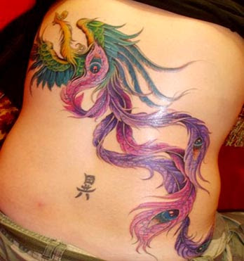 Phoenix tattoos-My phoenix tattoo back piece was a custom design by Smooth-