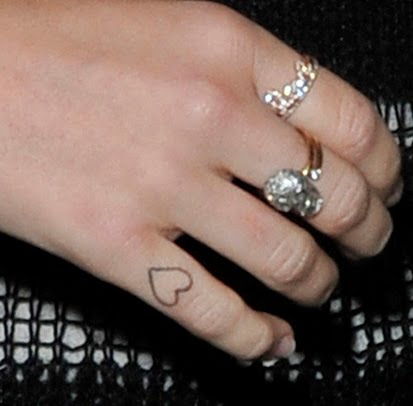 Celebrity Miley cyrus finger tattoo design