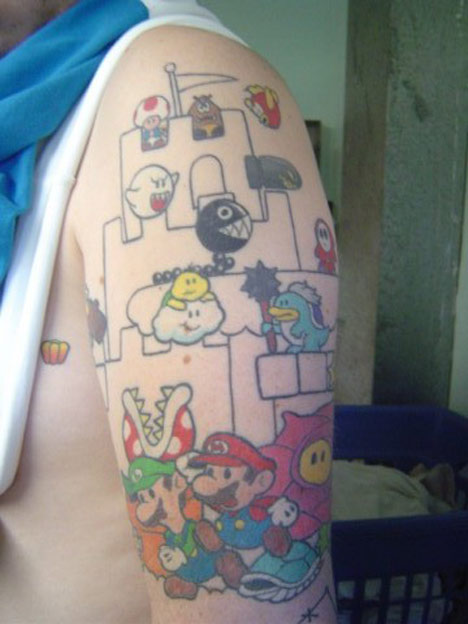 tattooed video. Cool Video Game Character Tattoos