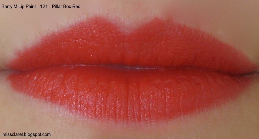 Barry M Lip Paint 121 Pillar Box Red Miss Claret