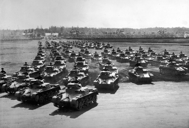 pictures of world war 2 tanks. [Rows+of+German+tanks+are+seen