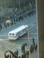 Rosa Parks Bus Leading the Parade