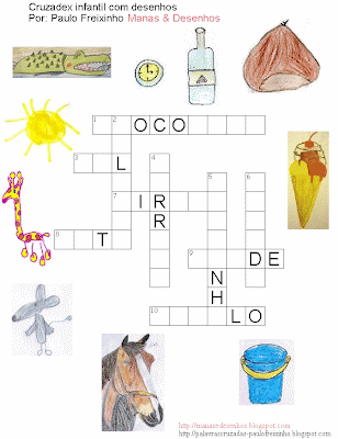 Cruzadex infantil com desenhos