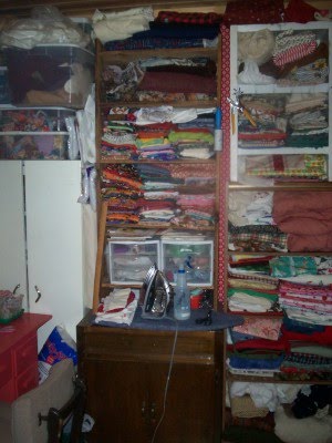 Sewing room with stash