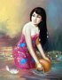 khmer girl painting