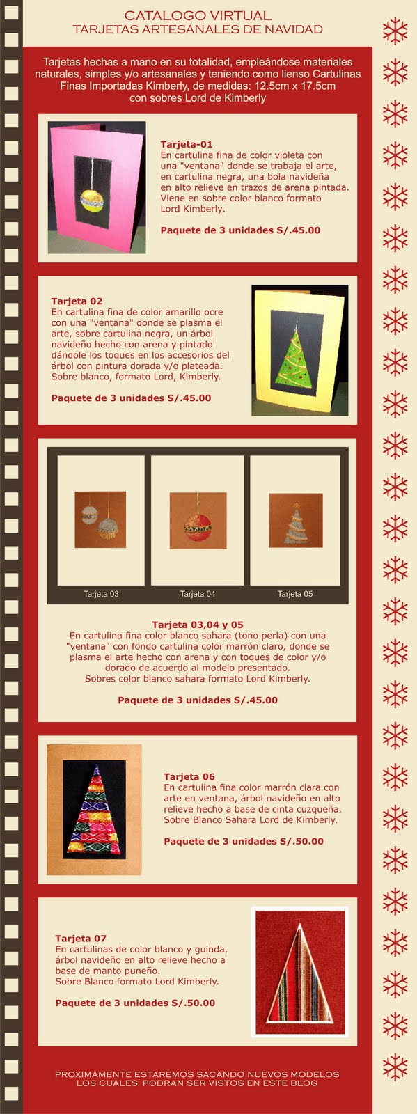Catalogo Virtual de Tarjetas Artesanales Navideñas 2009