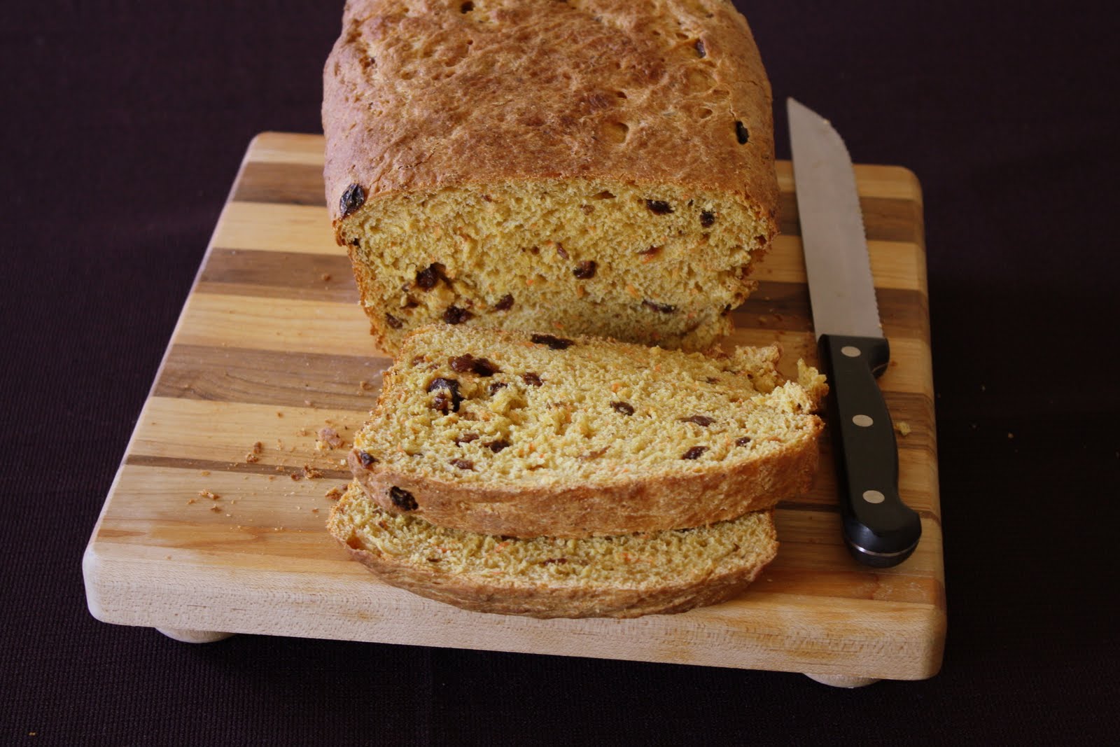 Versatile Vegetarian Kitchen Carrot Raisin Bread
