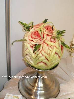 watermelon carving for baby shower. Carved watermelon presented by