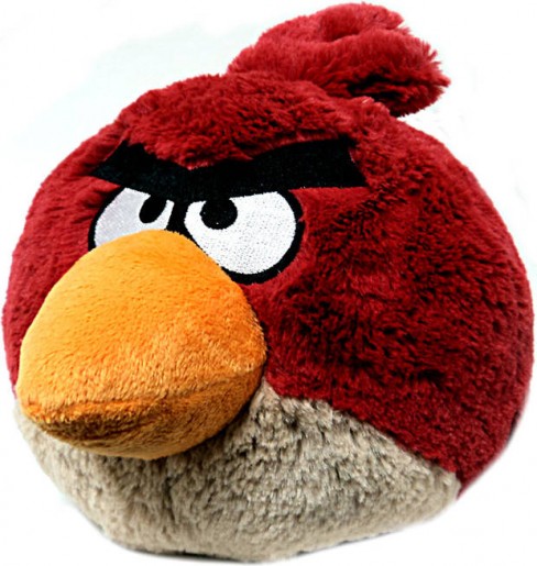orange angry bird plush