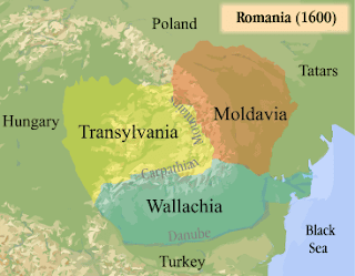 Romanian map at 1600
