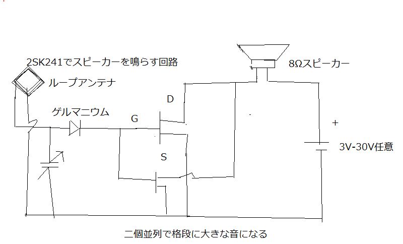 FET 2SK241一本でスピーカーを鳴らす - KAZMの日記