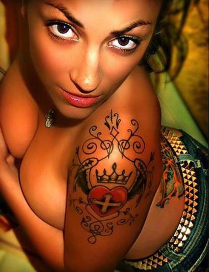 cross tattoos for women on side. cross tattoos for women on