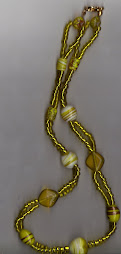 yellow beaded necklace