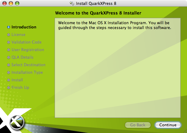 QuarkXpress 8 Mac OS X Validation Code