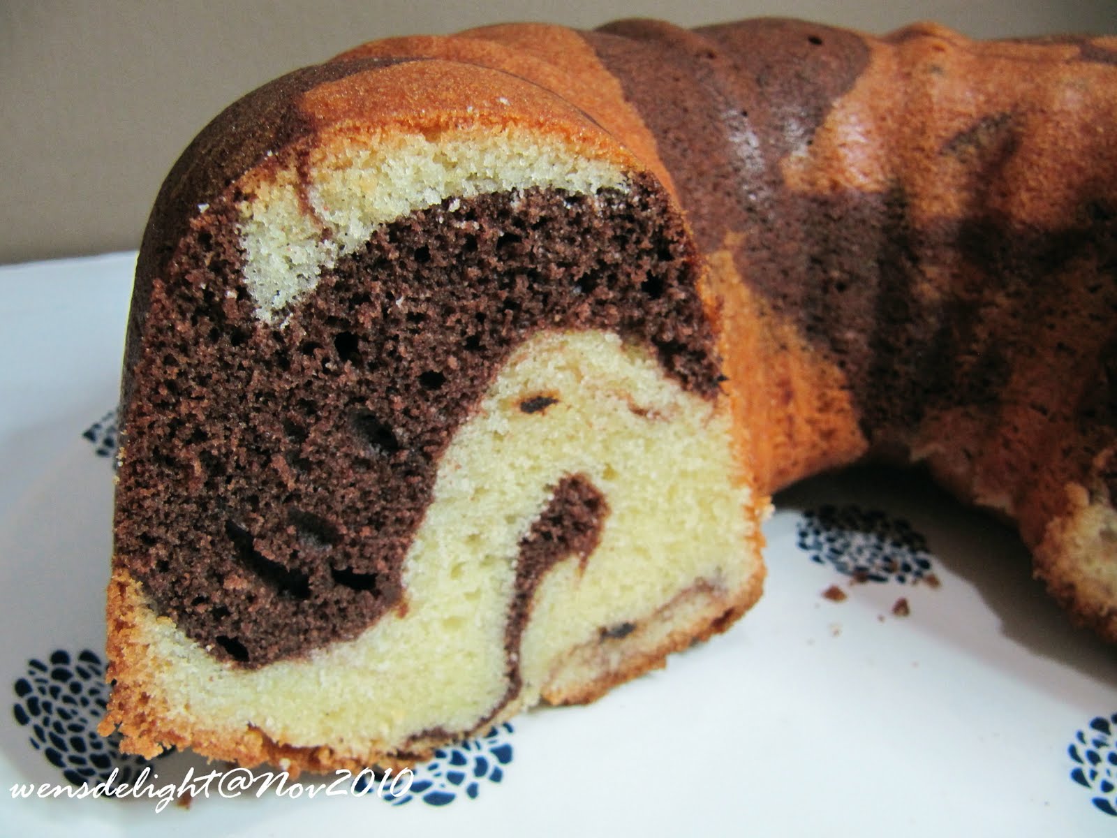 Wen's Delight Chocolate Chip Sour Cream Marble Cake