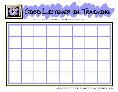 3 Garnets &amp; 2 Sapphires: Free Printable: Good Listener Chart