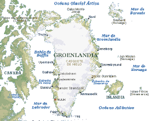 Capital Groenlandia Mapa