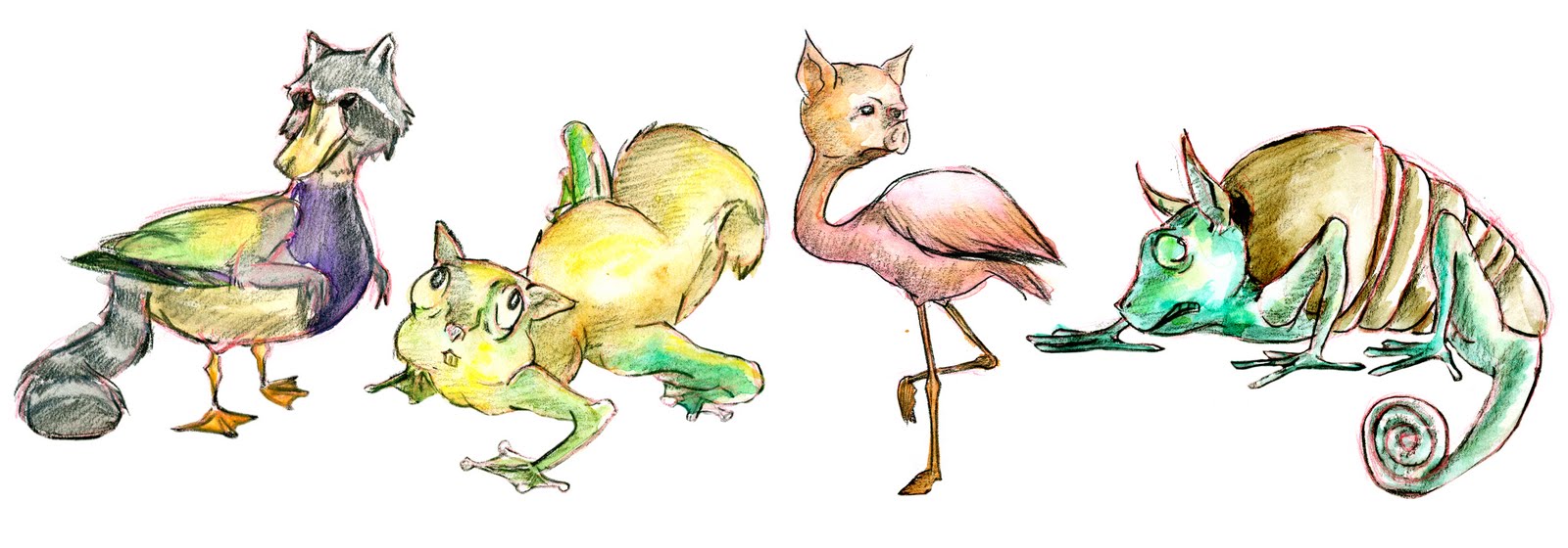 Ashley's Doodles Mixed Animals.