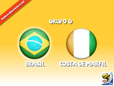 Brasil vs Costa de Marfil en vivo Grupo G