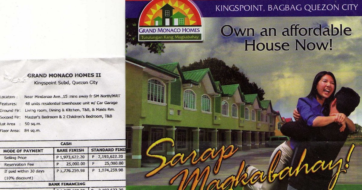 RealEstate Grand Monaco Homes, Kingspoint Novaliches,Q.C.