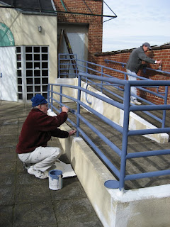 Fred and Edward painting at BFT