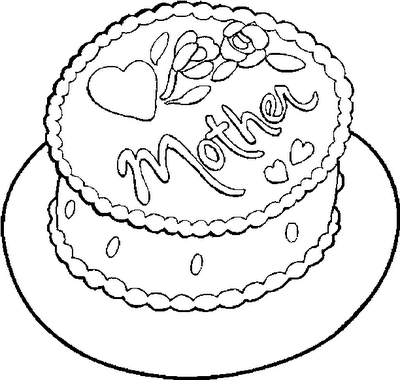 Kids Colorings Pages on Birthday Coloring Pages For Kids Cake Coloring Pages 4 Png
