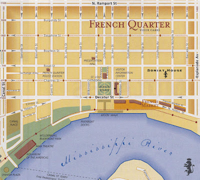 Map of the French Quarter, New Orleans