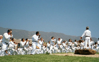 Karate practice