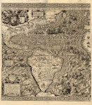 1562 Map of Western Hemisphere, Diego Gutiérrez and Hieronymus Cock