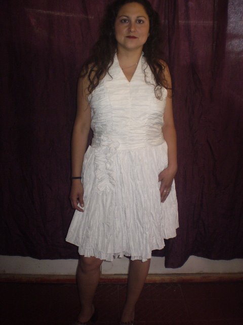 VESTIDO BLANCO CORTO  SATIN