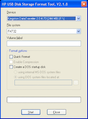 HP USB Disk Storage Format Tool v 2.1.8